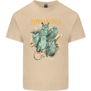 Types of Owls Species Mens Cotton T-Shirt Tee Top Sand