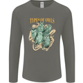 Types of Owls Species Mens Long Sleeve T-Shirt Charcoal
