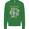 Types of Owls Species Mens Sweatshirt Jumper Irish Green