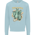 Types of Owls Species Mens Sweatshirt Jumper Light Blue
