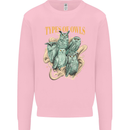 Types of Owls Species Mens Sweatshirt Jumper Light Pink