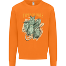Types of Owls Species Mens Sweatshirt Jumper Orange