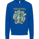 Types of Owls Species Mens Sweatshirt Jumper Royal Blue