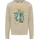 Types of Owls Species Mens Sweatshirt Jumper Sand