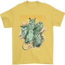 Types of Owls Species Mens T-Shirt 100% Cotton Yellow