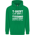 Tyrannosaurus Rex Dinosaur T-Rex Funny Childrens Kids Hoodie Irish Green