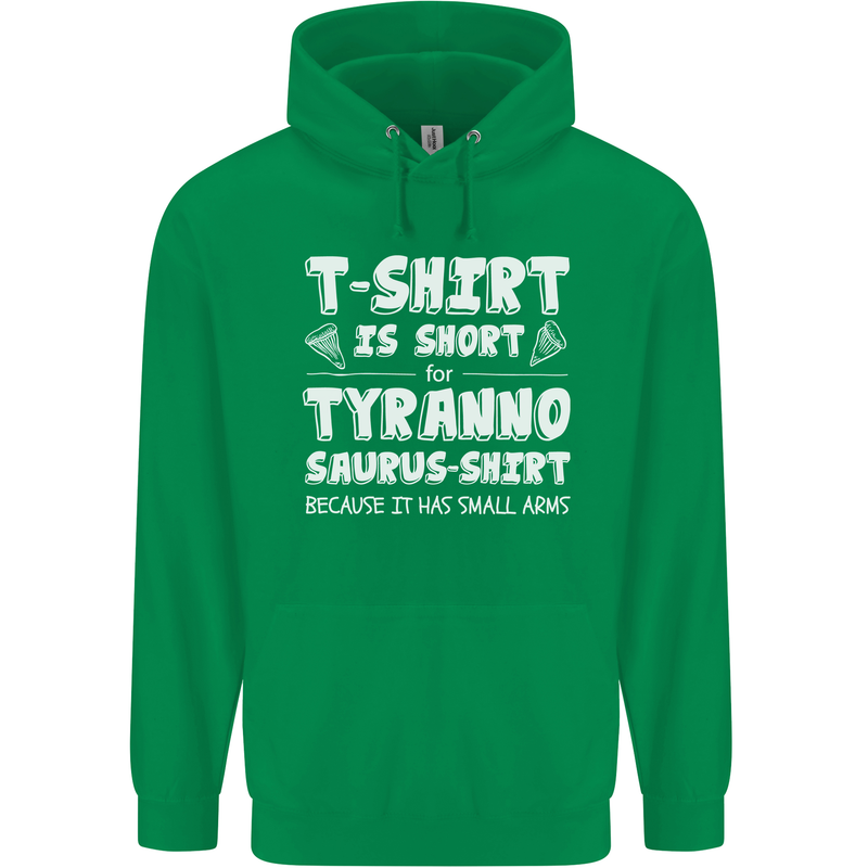 Tyrannosaurus Rex Dinosaur T-Rex Funny Childrens Kids Hoodie Irish Green