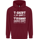 Tyrannosaurus Rex Dinosaur T-Rex Funny Childrens Kids Hoodie Maroon