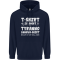 Tyrannosaurus Rex Dinosaur T-Rex Funny Childrens Kids Hoodie Navy Blue