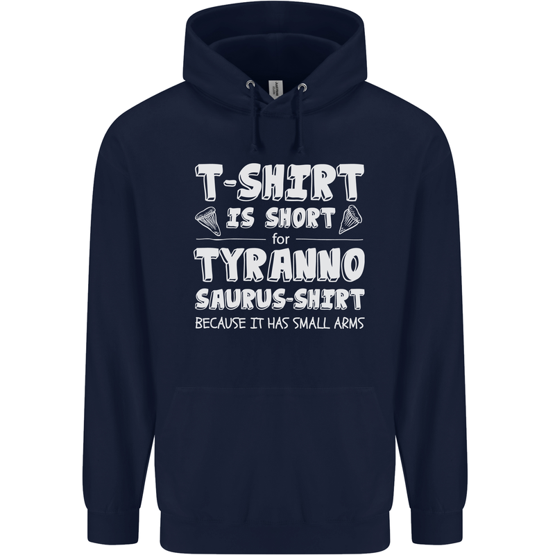 Tyrannosaurus Rex Dinosaur T-Rex Funny Childrens Kids Hoodie Navy Blue