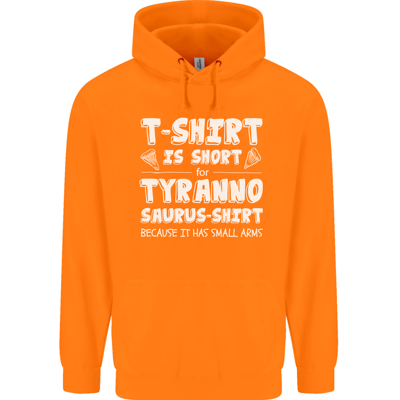 Tyrannosaurus Rex Dinosaur T-Rex Funny Childrens Kids Hoodie Orange