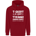 Tyrannosaurus Rex Dinosaur T-Rex Funny Childrens Kids Hoodie Red