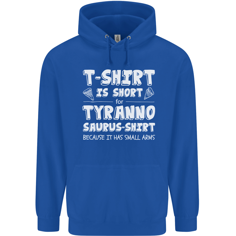 Tyrannosaurus Rex Dinosaur T-Rex Funny Childrens Kids Hoodie Royal Blue