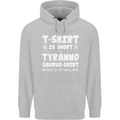 Tyrannosaurus Rex Dinosaur T-Rex Funny Childrens Kids Hoodie Sports Grey