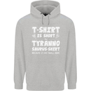 Tyrannosaurus Rex Dinosaur T-Rex Funny Childrens Kids Hoodie Sports Grey