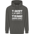 Tyrannosaurus Rex Dinosaur T-Rex Funny Childrens Kids Hoodie Storm Grey