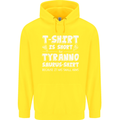 Tyrannosaurus Rex Dinosaur T-Rex Funny Childrens Kids Hoodie Yellow