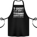 Tyrannosaurus Rex Dinosaur T-Rex Funny Cotton Apron 100% Organic Black