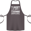 Tyrannosaurus Rex Dinosaur T-Rex Funny Cotton Apron 100% Organic Dark Grey