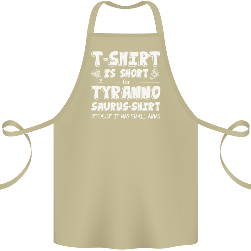 Tyrannosaurus Rex Dinosaur T-Rex Funny Cotton Apron 100% Organic Khaki