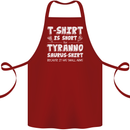 Tyrannosaurus Rex Dinosaur T-Rex Funny Cotton Apron 100% Organic Maroon