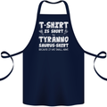 Tyrannosaurus Rex Dinosaur T-Rex Funny Cotton Apron 100% Organic Navy Blue