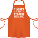 Tyrannosaurus Rex Dinosaur T-Rex Funny Cotton Apron 100% Organic Orange