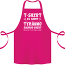 Tyrannosaurus Rex Dinosaur T-Rex Funny Cotton Apron 100% Organic Pink