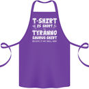 Tyrannosaurus Rex Dinosaur T-Rex Funny Cotton Apron 100% Organic Purple