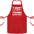 Tyrannosaurus Rex Dinosaur T-Rex Funny Cotton Apron 100% Organic Red