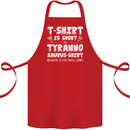 Tyrannosaurus Rex Dinosaur T-Rex Funny Cotton Apron 100% Organic Red