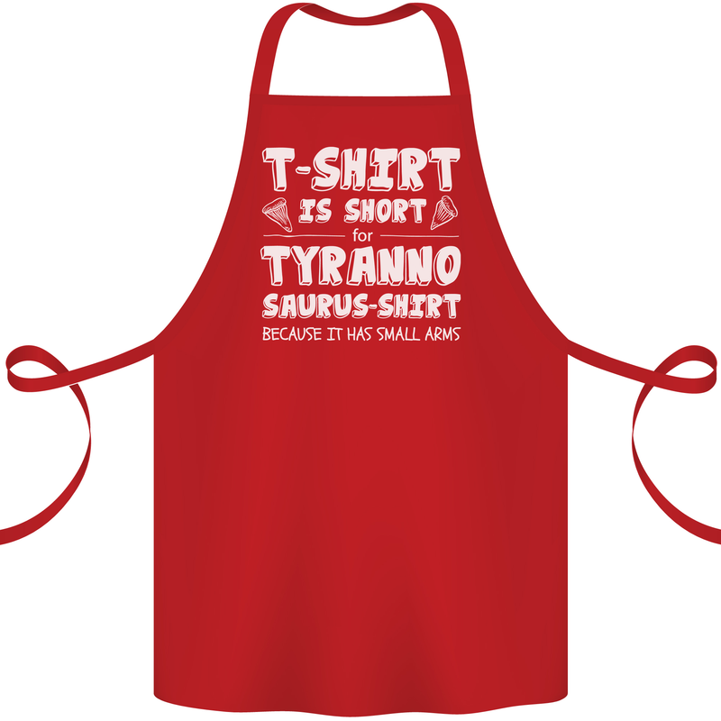 Tyrannosaurus Rex Dinosaur T-Rex Funny Cotton Apron 100% Organic Red