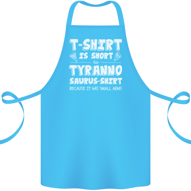 Tyrannosaurus Rex Dinosaur T-Rex Funny Cotton Apron 100% Organic Turquoise