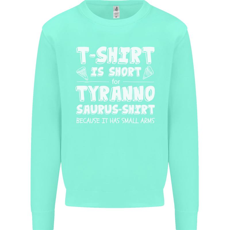 Tyrannosaurus Rex Dinosaur T-Rex Funny Kids Sweatshirt Jumper Peppermint