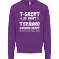 Tyrannosaurus Rex Dinosaur T-Rex Funny Kids Sweatshirt Jumper Purple