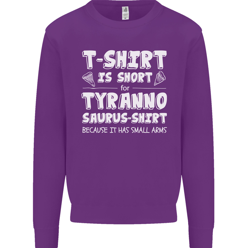 Tyrannosaurus Rex Dinosaur T-Rex Funny Kids Sweatshirt Jumper Purple