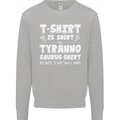 Tyrannosaurus Rex Dinosaur T-Rex Funny Kids Sweatshirt Jumper Sports Grey
