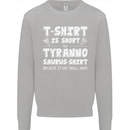 Tyrannosaurus Rex Dinosaur T-Rex Funny Kids Sweatshirt Jumper Sports Grey