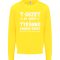 Tyrannosaurus Rex Dinosaur T-Rex Funny Kids Sweatshirt Jumper Yellow