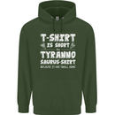 Tyrannosaurus Rex Dinosaur T-Rex Funny Mens 80% Cotton Hoodie Forest Green