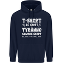 Tyrannosaurus Rex Dinosaur T-Rex Funny Mens 80% Cotton Hoodie Navy Blue