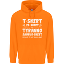 Tyrannosaurus Rex Dinosaur T-Rex Funny Mens 80% Cotton Hoodie Orange