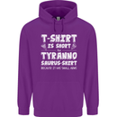 Tyrannosaurus Rex Dinosaur T-Rex Funny Mens 80% Cotton Hoodie Purple