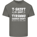 Tyrannosaurus Rex Dinosaur T-Rex Funny Mens Cotton T-Shirt Tee Top Charcoal
