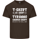 Tyrannosaurus Rex Dinosaur T-Rex Funny Mens Cotton T-Shirt Tee Top Dark Chocolate