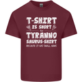 Tyrannosaurus Rex Dinosaur T-Rex Funny Mens Cotton T-Shirt Tee Top Maroon