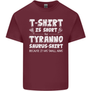 Tyrannosaurus Rex Dinosaur T-Rex Funny Mens Cotton T-Shirt Tee Top Maroon