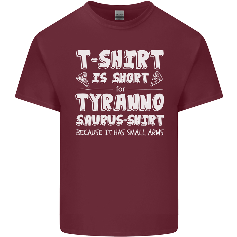 Tyrannosaurus Rex Dinosaur T-Rex Funny Mens Cotton T-Shirt Tee Top Maroon