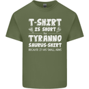 Tyrannosaurus Rex Dinosaur T-Rex Funny Mens Cotton T-Shirt Tee Top Military Green