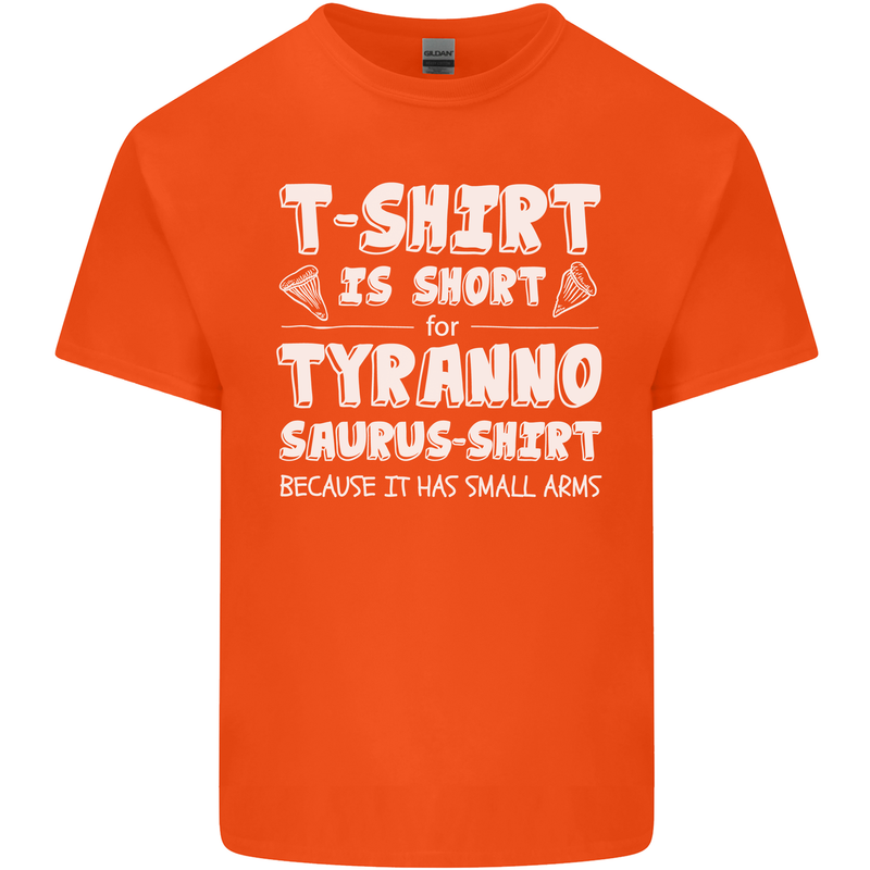 Tyrannosaurus Rex Dinosaur T-Rex Funny Mens Cotton T-Shirt Tee Top Orange